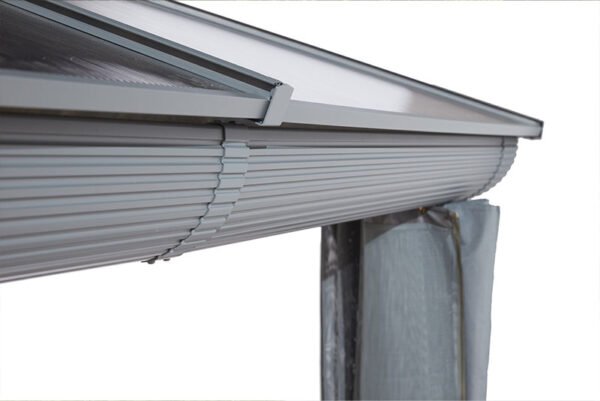 Gazebo 12X14 Pieds Toit acier (Gris) – Image 4